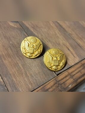 Vintage Military Uniform Button (Lot Of 2)
